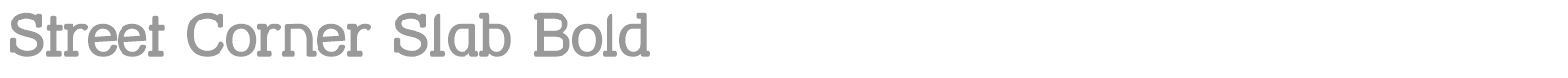 Street Corner font preview